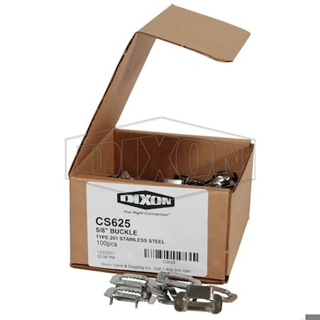 Dixon Clamp Buckle, 3/8 in W, 201 SS, Domestic CS375